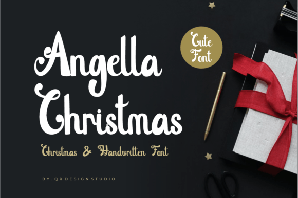 Angella Christmas Font: Friendly Handwritten Style for Small Business Branding