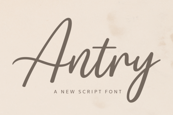 Antry: A Graceful Script Font for Polished Branding