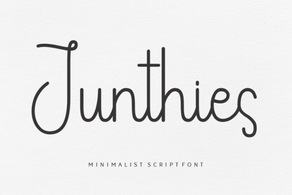 Junthies: A Minimalist Script Font for Editorial Clarity