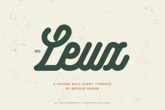 Rd Leux: A Vintage Script Typeface That Anchors Real Branding