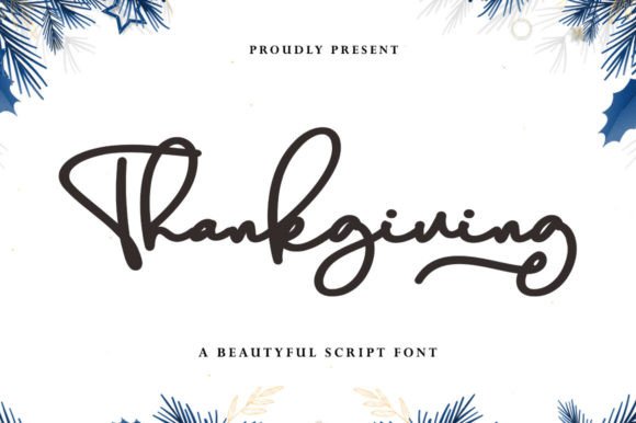 Thankgiving Font: Elegant Handwritten Charm for Handmade Labels & Printables
